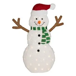 Pupazzo di neve luce fissa (79x21x107cm) (1pz) 50 luci - LED Bianco caldo IP44 494006 - immagine 1