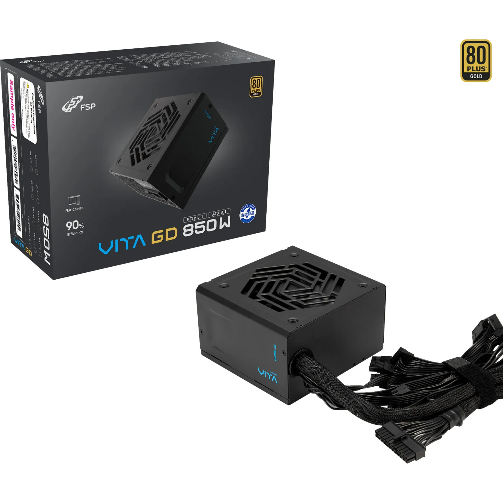 Vita alimentatore per computer 850 W 20+4 pin ATX ATX Nero, Alimentatore PC - immagine 1