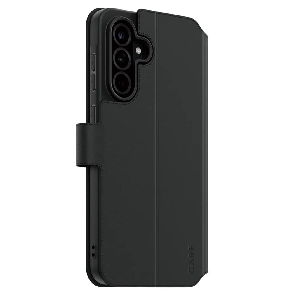 Custodia per Samsung Galaxy A36 A366, PanzerGlass, Care Feature Kickstand Wallet, Nera - immagine 1