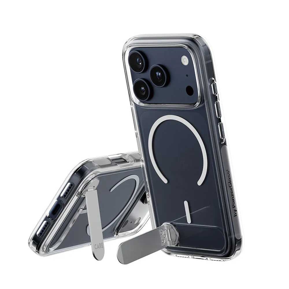 Custodia MagSafe per Apple iPhone 17 Pro, PanzerGlass, con Supporto Kickstand, Trasparente - immagine 1