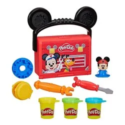 Pasta modellabile ( 3 vasetti 56gr e accessori ) Disney Junior On the Go playset PLAY DOH G23265L00 - immagine 1