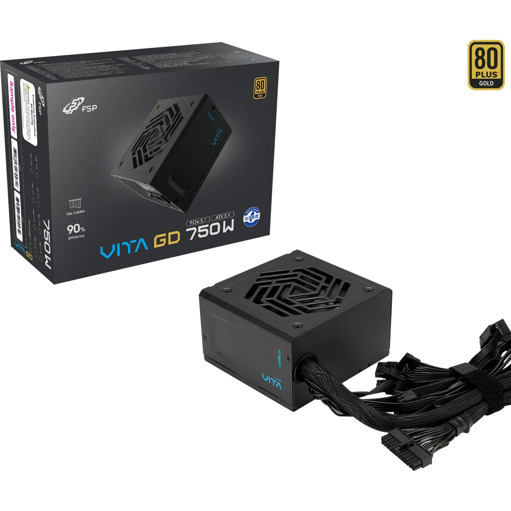 Vita alimentatore per computer 750 W 20+4 pin ATX ATX Nero, Alimentatore PC - immagine 1