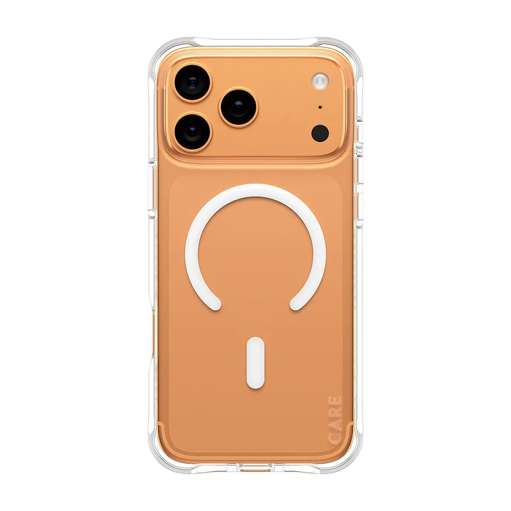 Custodia MagSafe per Apple iPhone 17 Pro Max, PanzerGlass, Care Fashionable, Trasparente Bianca - immagine 1
