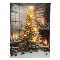 Quadro Natale Con luci 481337 (28x1,5x38cm) - immagine 1