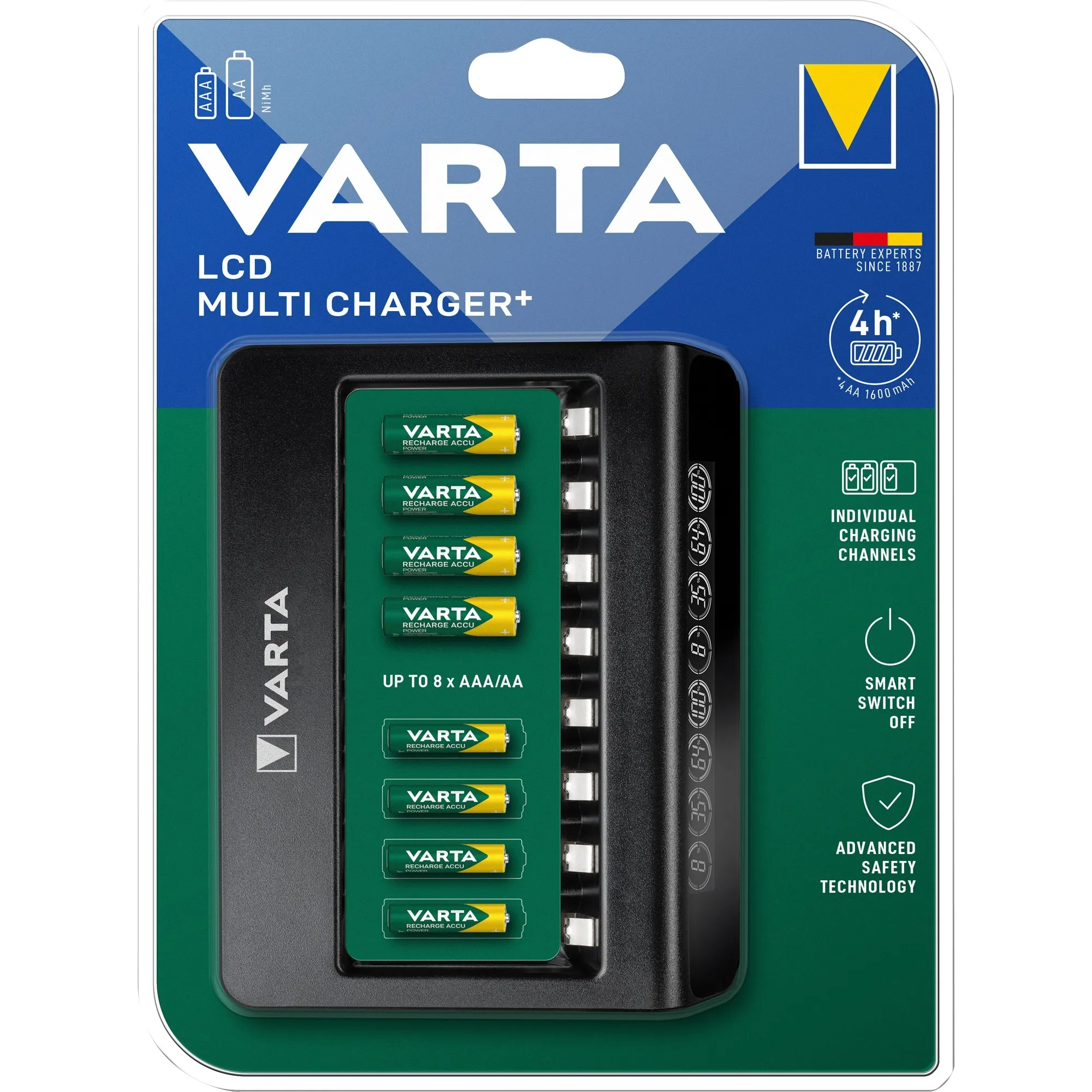 LCD Multi Charger+ Batteria per uso domestico AC, Caricabatterie - immagine 1