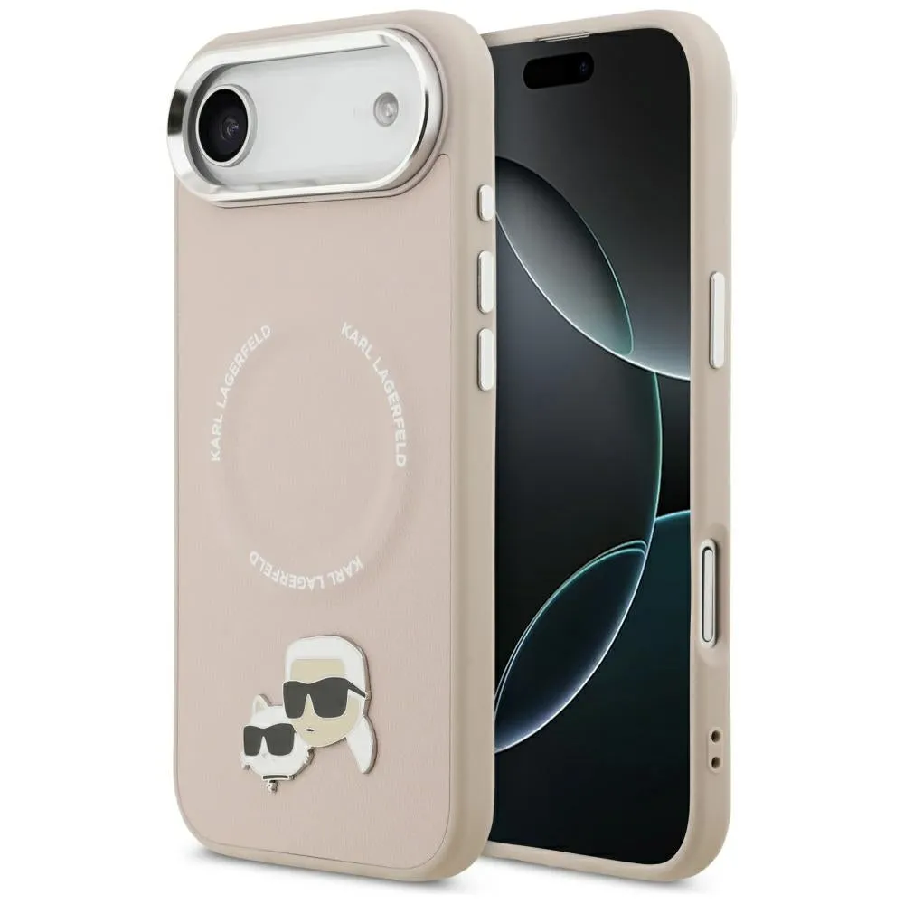 Custodia MagSafe per Apple iPhone 17 Air, Karl Lagerfeld, Karl & Choupette Pins, Rosa - immagine 1