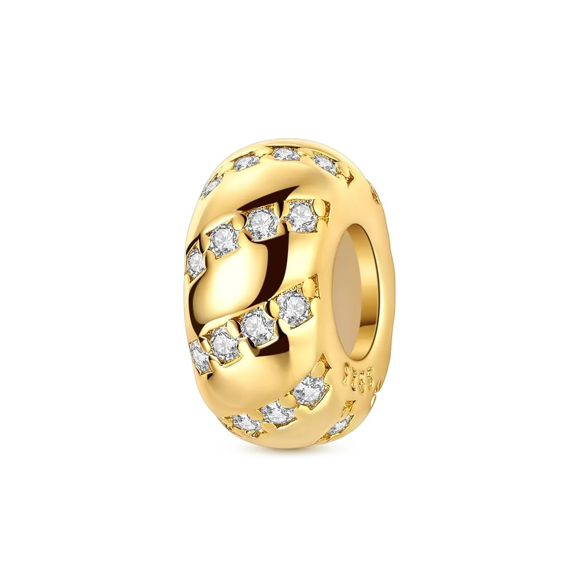 QIKAOLA Ciondolo Bead Charm Perline in argento sterling S925 per bracciali e collane europee per donne - immagine 1