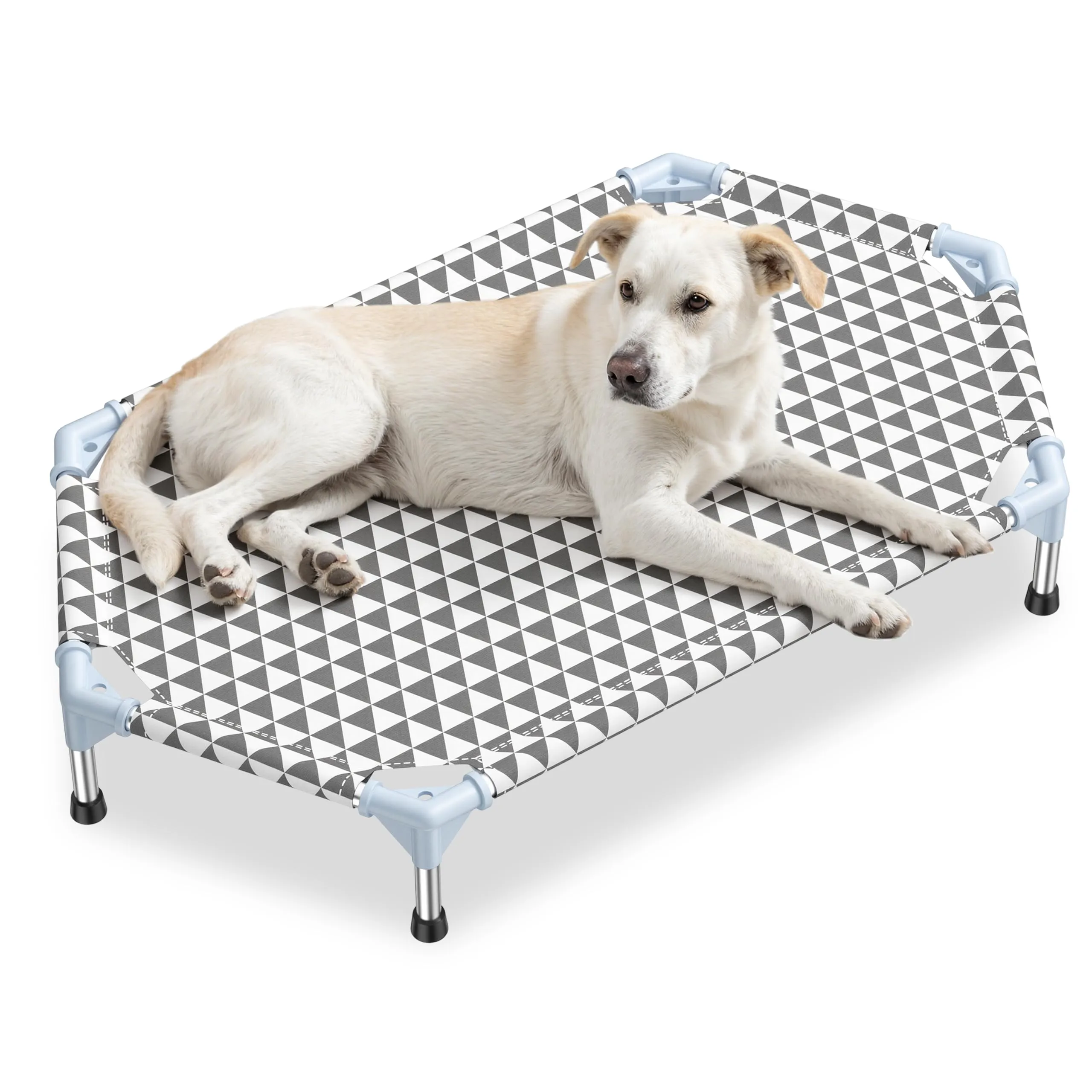 Kuntrust - Letto rialzato da esterno per cani (6 lati, M, triangolo) - immagine 1