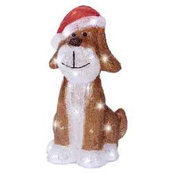 Cane luce fissa (17x16x30cm) (1pz) 30 luci - LED Bianco freddo IP44 Brown 490371 - immagine 1