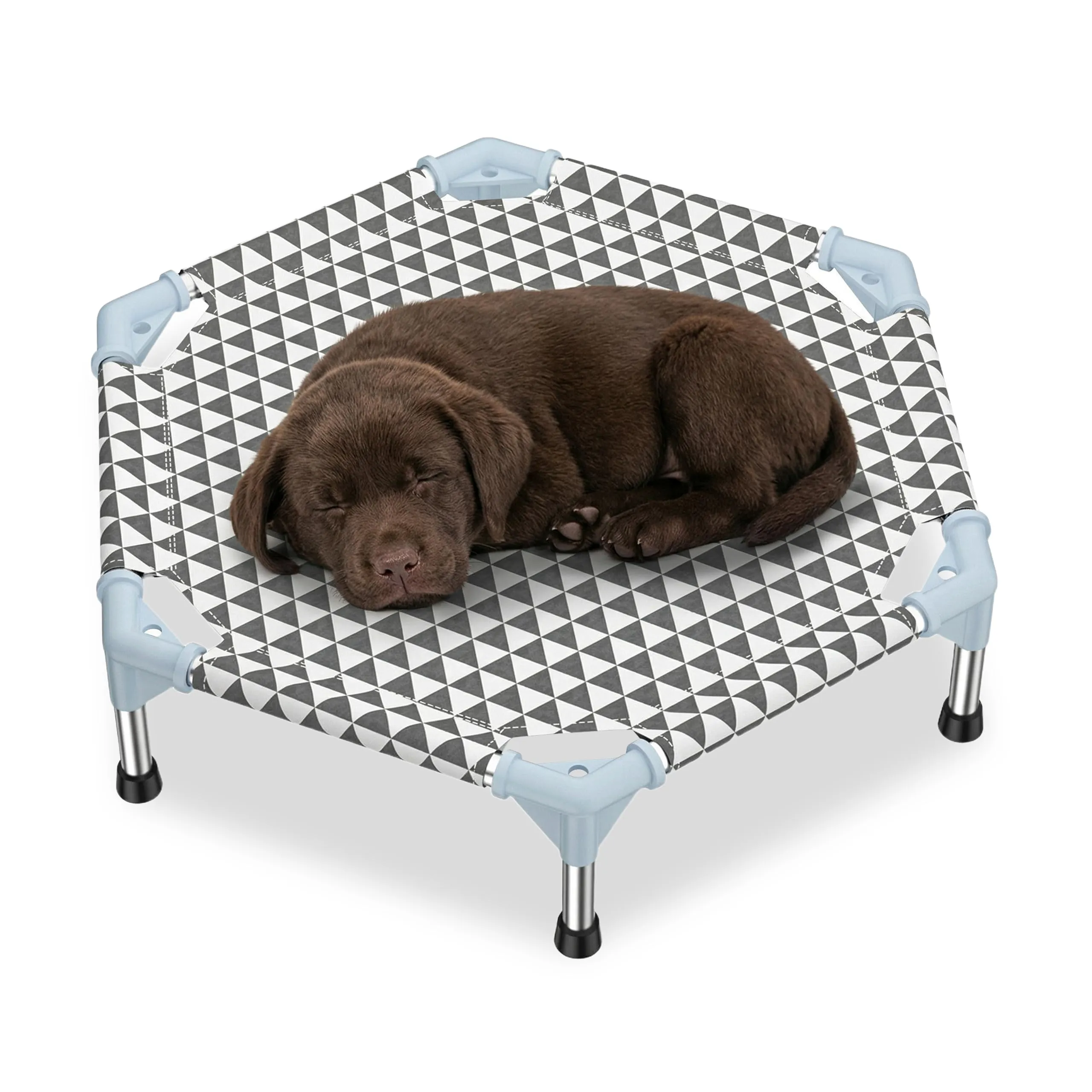 Kuntrust - Letto rialzato da esterno per cani (6 lati, S, triangolo) - immagine 1