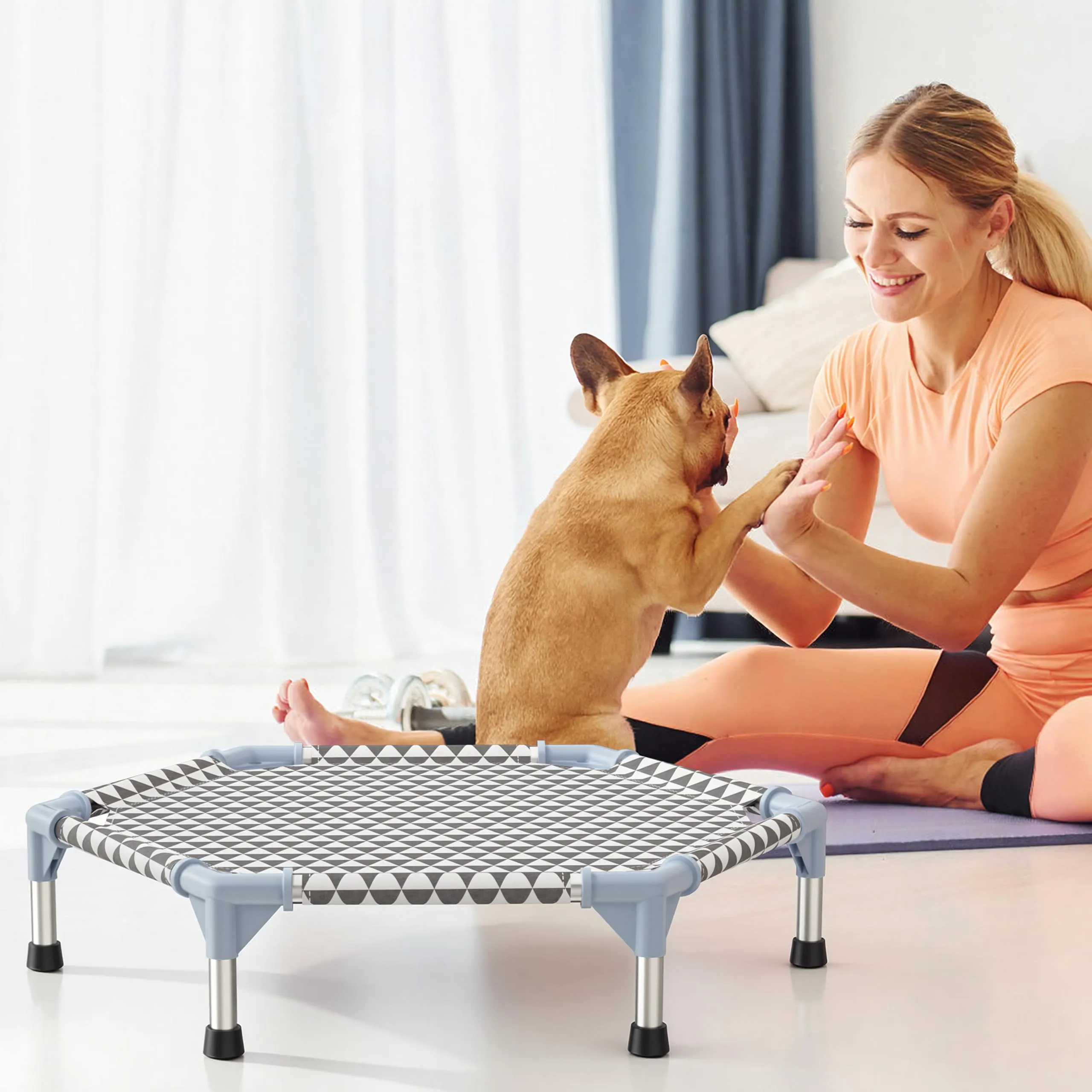 Kuntrust - Letto rialzato da esterno per cani (6 lati, S, triangolo) - immagine 4