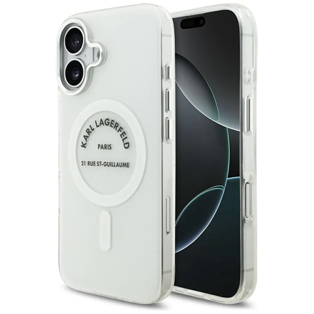 Custodia MagSafe per Apple iPhone 17, Karl Lagerfeld, IML Logo RSG, Trasparente - immagine 1