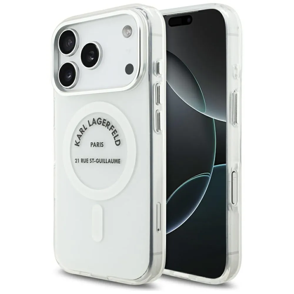 Custodia MagSafe per Apple iPhone 17 Pro, Karl Lagerfeld, IML Logo RSG, Trasparente - immagine 1