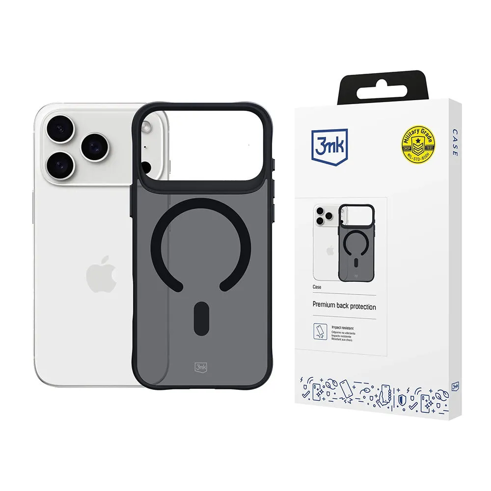 Custodia MagSafe per Apple iPhone 17 Pro, 3MK, Smoke MagCase, Nera - immagine 1