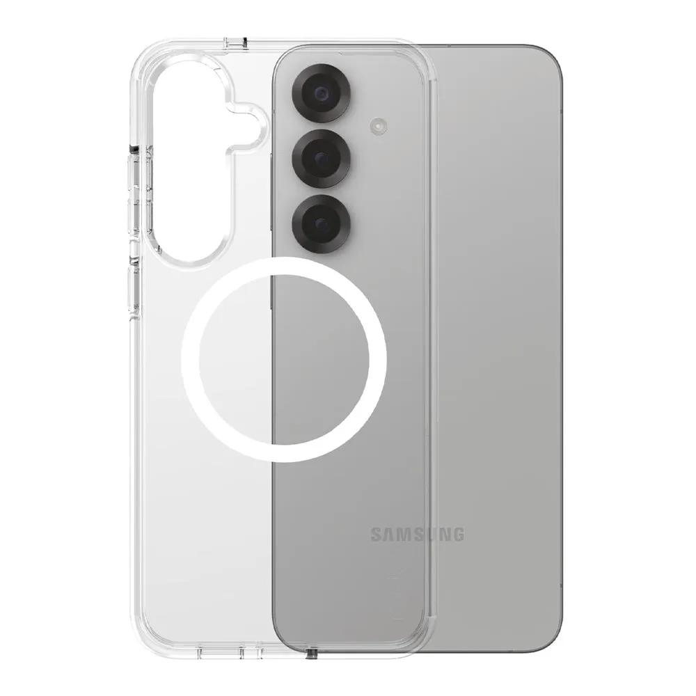 Custodia per Samsung Galaxy S25+ S936, PanzerGlass, Care Urban Combat, Trasparente Bianca - immagine 1