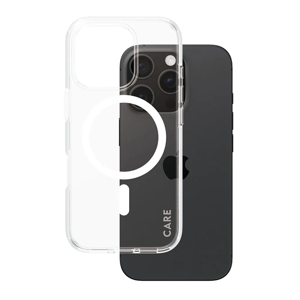 Custodia MagSafe per Apple iPhone 16 Pro, PanzerGlass, Care Urban Combat, Trasparente Bianca - immagine 1