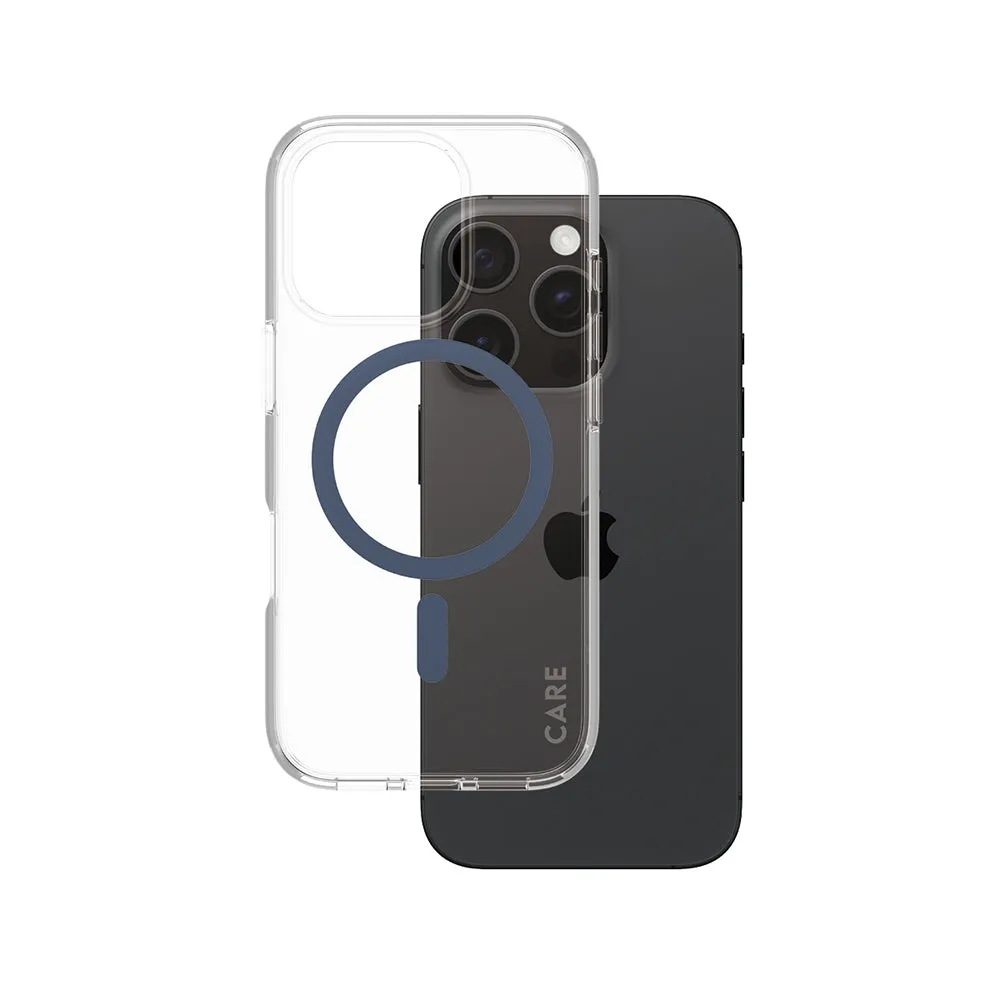 Custodia MagSafe per Apple iPhone 16 Pro, PanzerGlass, Care Urban Combat, Trasparente Blu - immagine 1