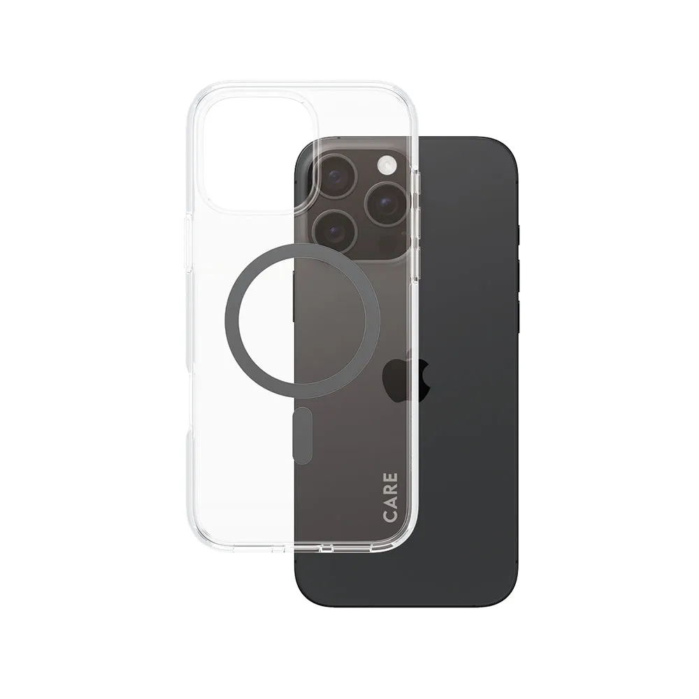 Custodia MagSafe per Apple iPhone 16 Pro Max, PanzerGlass, Care Urban Combat, Trasparente Nera - immagine 1