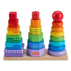 Set gioco 3 piramidi cercaforme impilabili (18-36m) Multicolore HXT76 - immagine 1