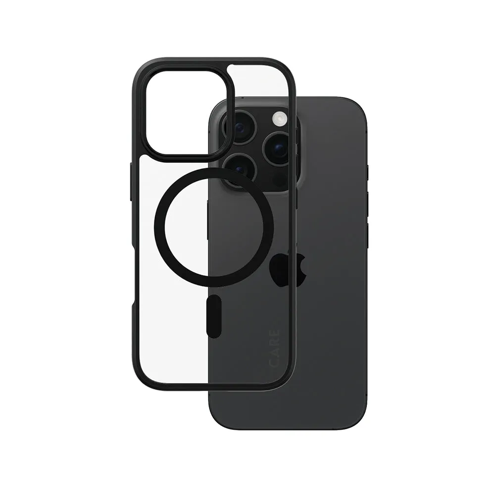 Custodia MagSafe per Apple iPhone 16 Pro, PanzerGlass, Care Urban Combat, Nera Trasparente - immagine 1