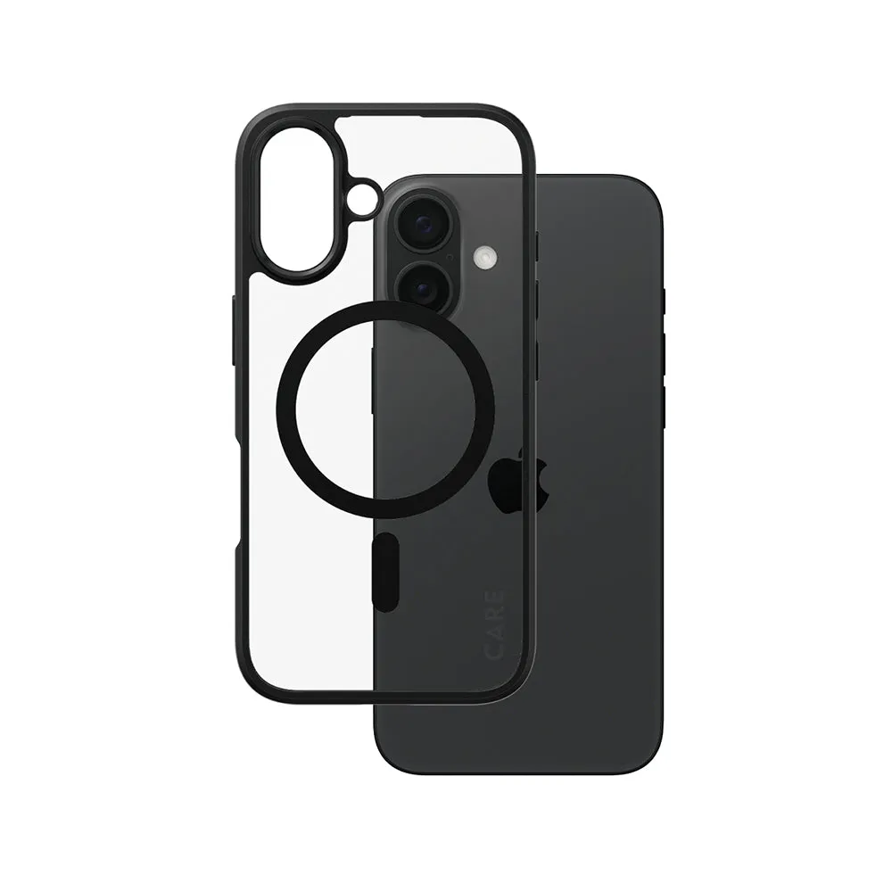 Custodia MagSafe per Apple iPhone 16, PanzerGlass, Care Urban Combat, Nera Trasparente - immagine 1