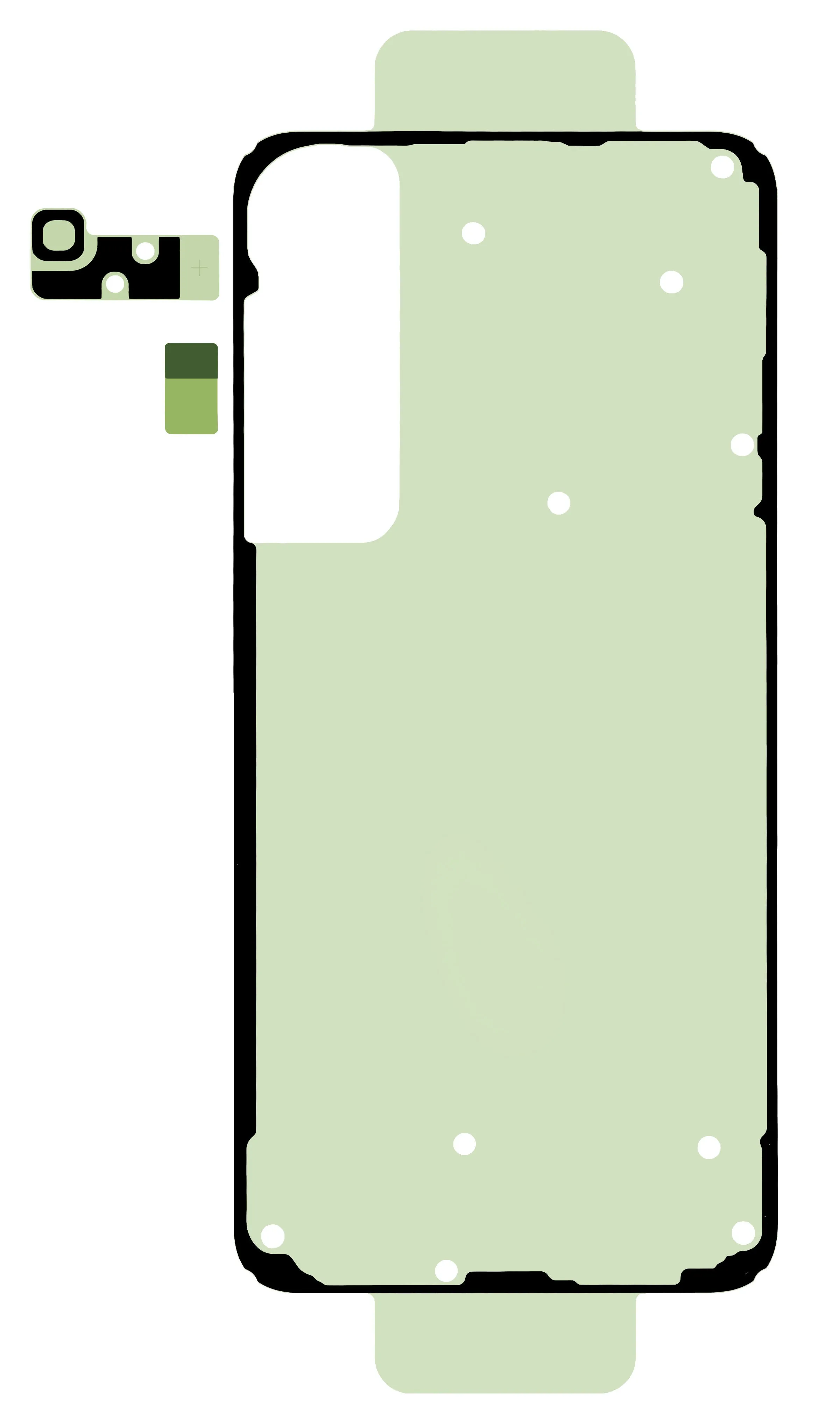 Kit Adesivo Coperchio Batteria Samsung Galaxy S25+ S936, Service Pack GH82-36508A - immagine 1