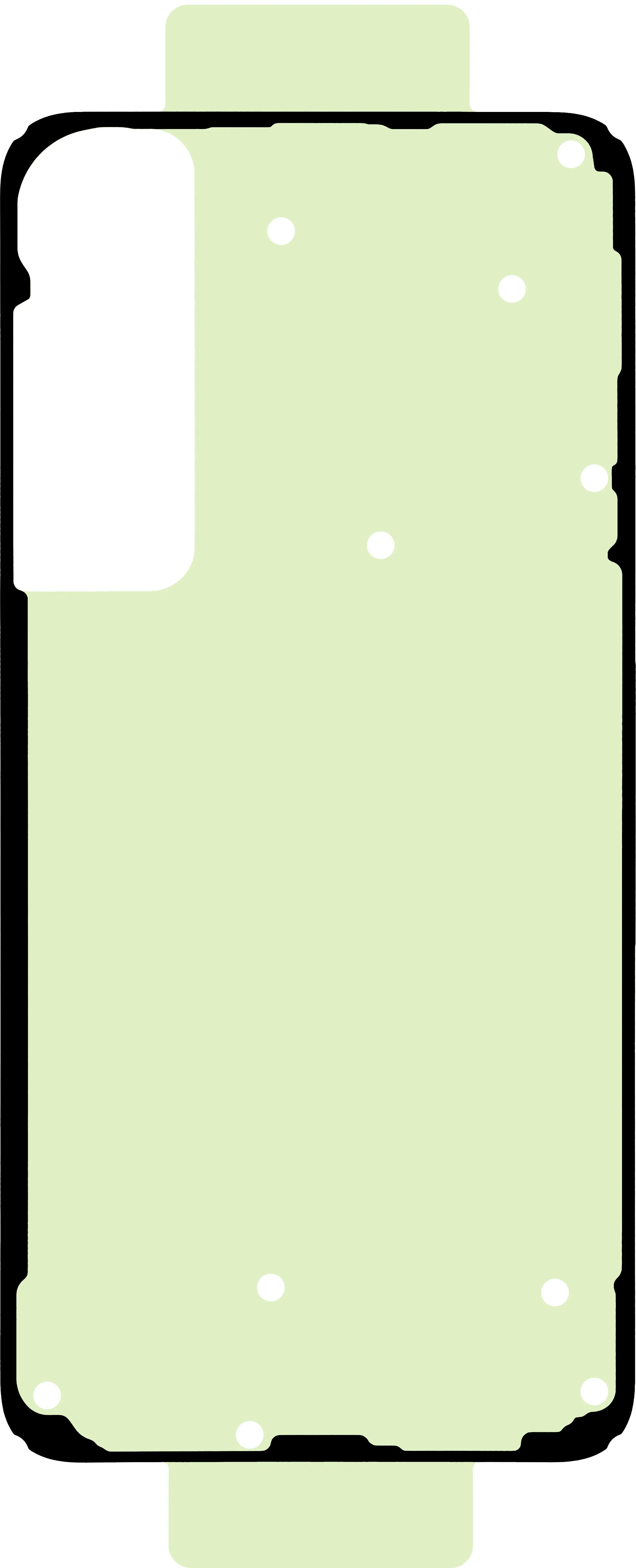 Adesivo Coperchio Batteria Samsung Galaxy S25+ S936, Service Pack GH81-26939A - immagine 1