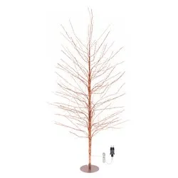 Albero luminoso Rose gold 1 gioco di luce (H170 D105 cm) TIGLIO 784 luci - MICROLED Bianco caldo IP44 81208 - immagine 1