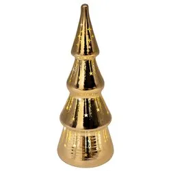 Albero Natale soprammobile Oro D4058 (9,5x22cm) 1 luce - LED - immagine 1