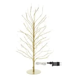 Albero luminoso Champagne 1 gioco di luce (H60 D40 cm) TIGLIO 160 luci - MICROLED Bianco caldo IP44 77805 - immagine 1