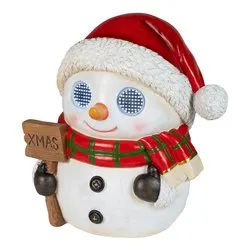 Pupazzo di neve luce fissa (26x19x29cm) (1pz) 104 luci - LED SMD Bianco freddo IP20 481285 - immagine 1
