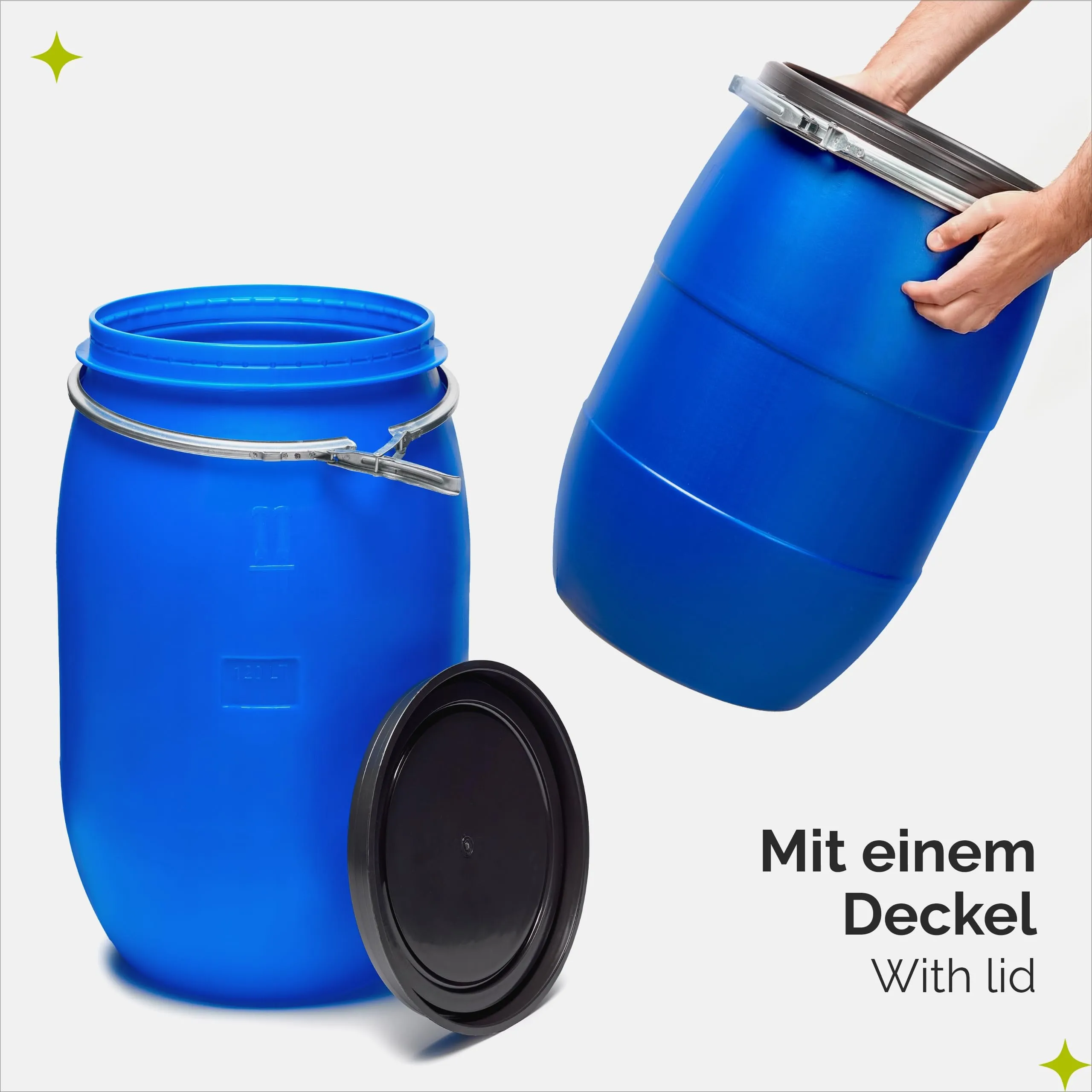 Garronda Serbatoio Acqua HDPE per Alimenti 120L Blu GD-0078 - immagine 3