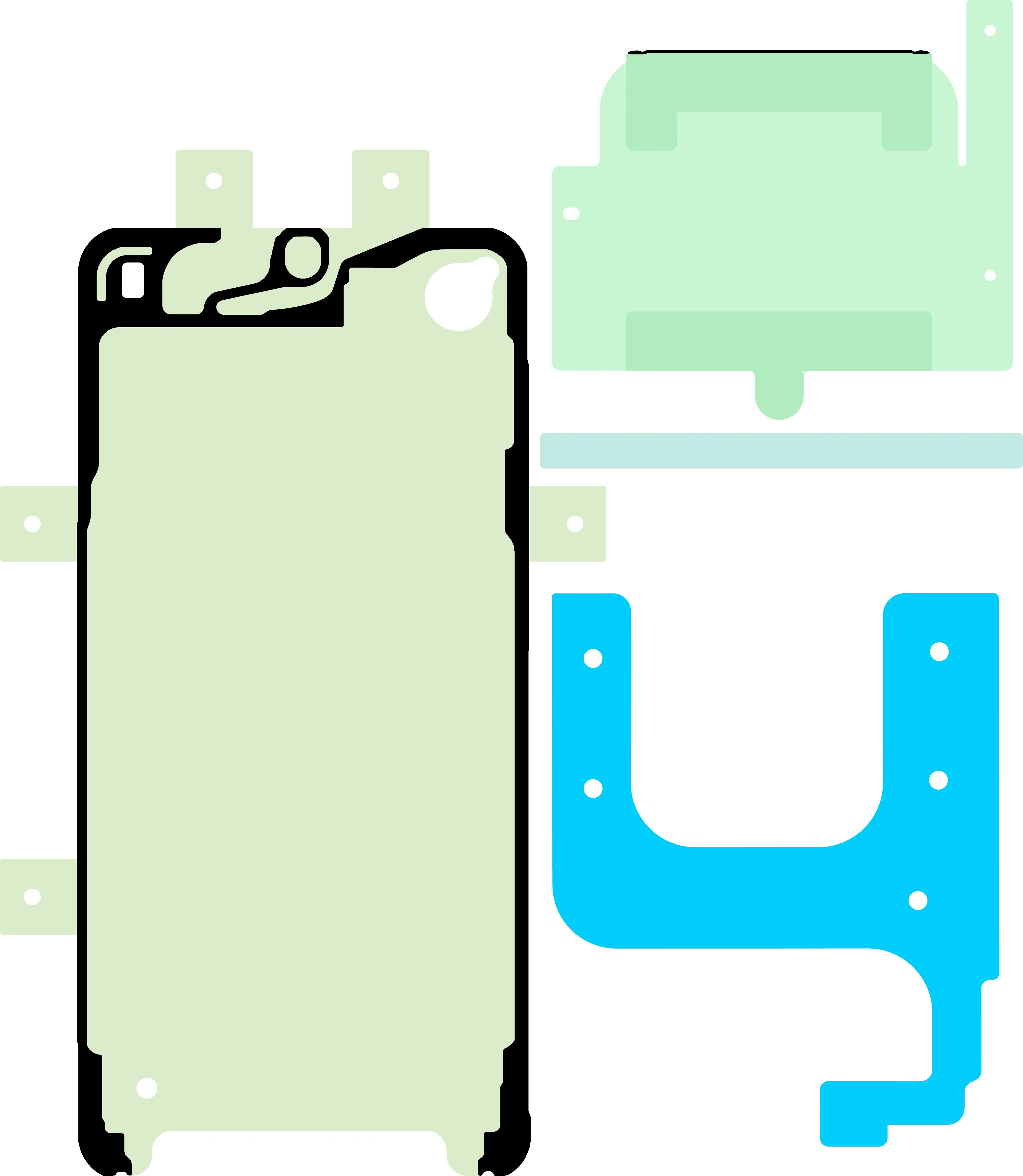 Kit Adesivo Display Samsung Galaxy S23+ S916, Service Pack GH82-30555A - immagine 1