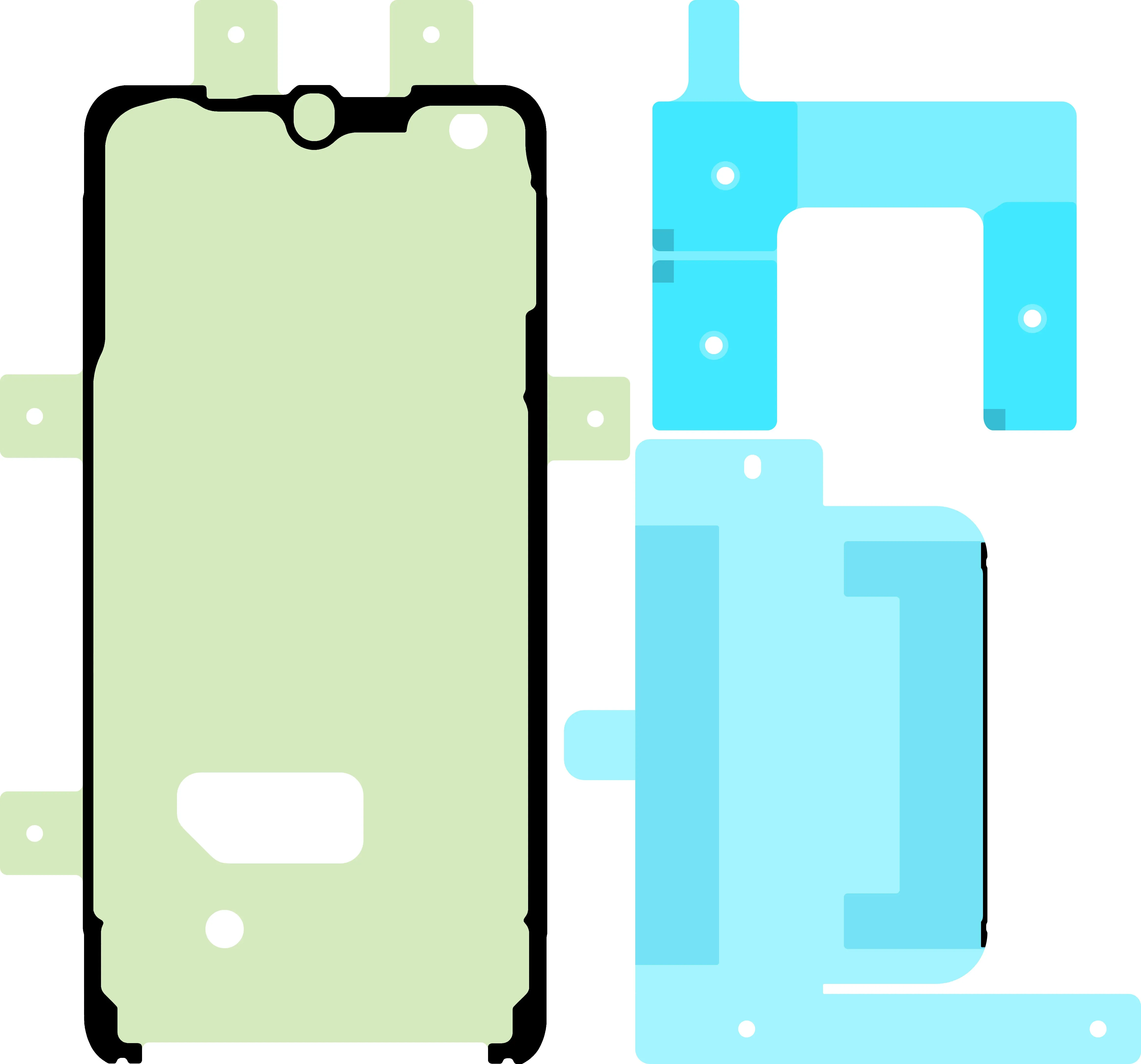 Kit Adesivo Display Samsung Galaxy S22 5G S901, Service Pack GH82-30244A - immagine 1