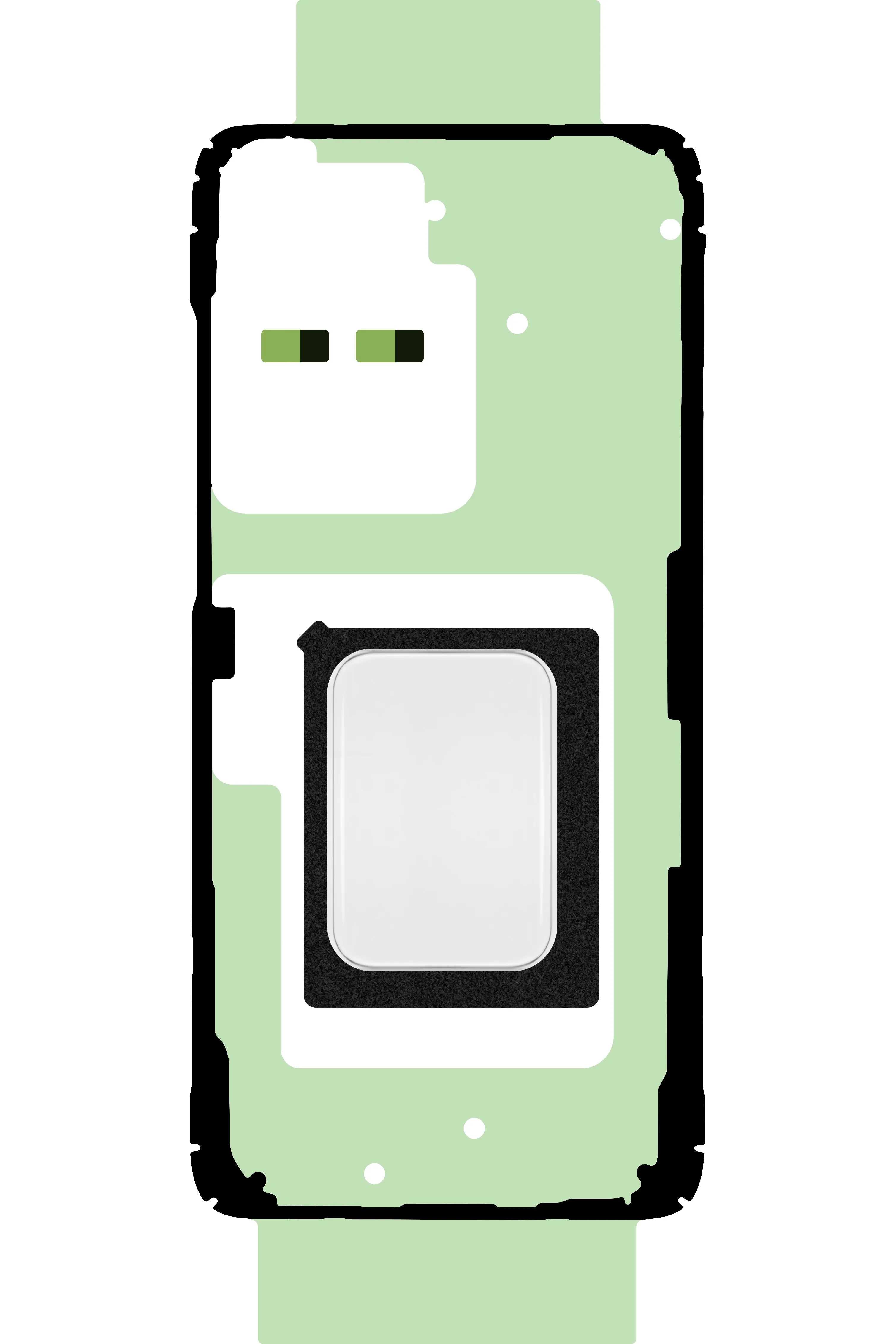 Kit Adesivo Coperchio Batteria Samsung Galaxy S20 Ultra G988, Service Pack GH82-22280A - immagine 1