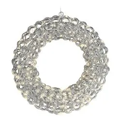 Ghirlanda 2 giochi di luce (38cm) (1pz) 300 luci - MICROLED Bianco caldo IP44 Silver 9493889 - immagine 1