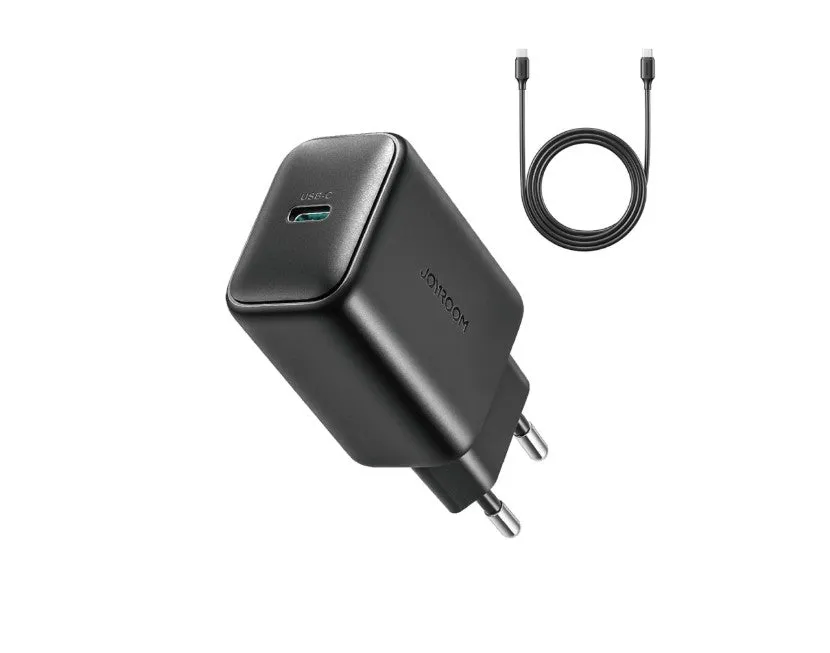 Caricabatterie da Rete con Cavo USB-C Joyroom JR-TCF23, 25W, 3A, 1 x USB-C, Nero - immagine 1