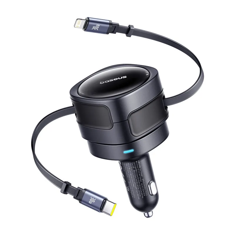 Caricabatterie da auto con cavo USB-C / Lightning Baseus Enjoyment Max, 60 W, nero C00035507121-00 - immagine 1