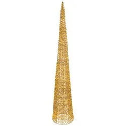 Cono 2 giochi di luce (D34 H180 cm) (1pz) 1800 luci - MICROLED Bianco caldo IP44 Gold 9493978 - immagine 1