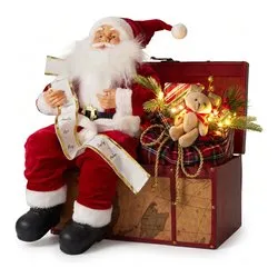 Babbo Natale (42x36x52cm) Con movimento, luci e musica ATK000680 - immagine 1