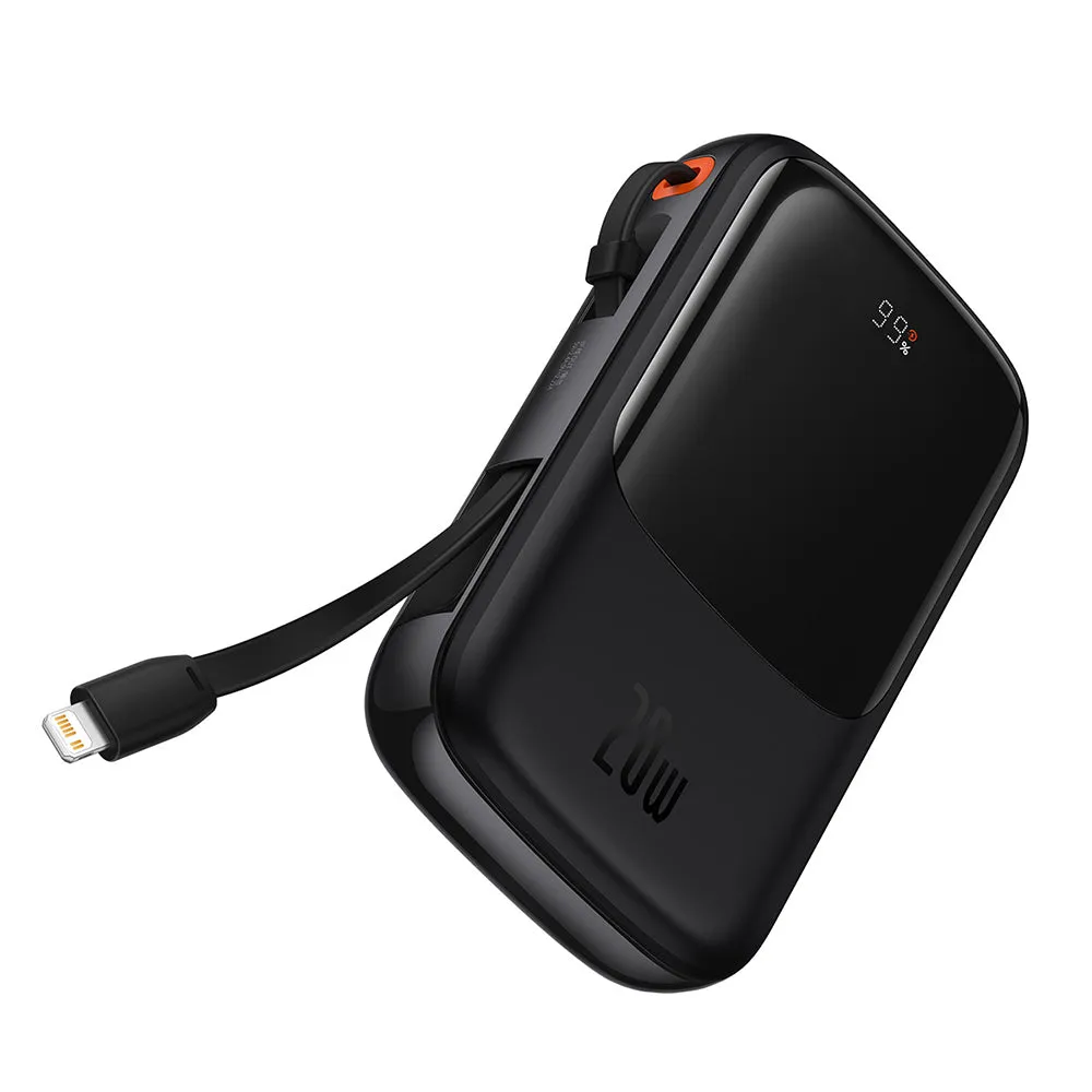 Batteria Esterna Baseus Qpow Pro, 10000mAh, 20W, QC + PD, 1 x Lightning - 1 x USB-A - 1 x USB-C, Nera PPQD020001 - immagine 1