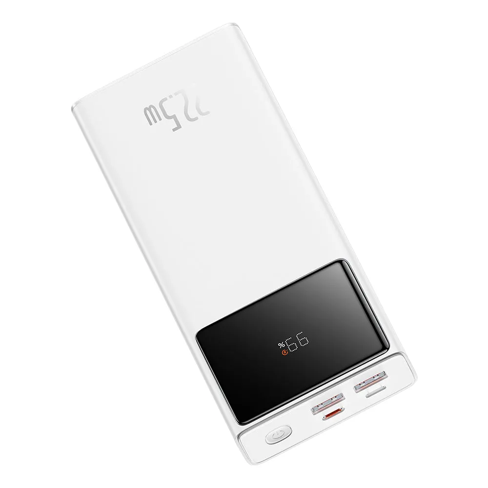 Batteria Esterna Baseus Star Lord, 20000mAh, 22.5W, QC + PD, 1 x USB-C - 2 x USB-A, Bianca PPXJ080002 - immagine 1