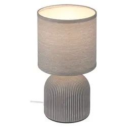 Lampada tavolo CERAMIC FABRIC Grigio (1 luce - 10 W - E14) (15x28cm) BT10039 - immagine 1