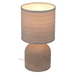 Lampada tavolo CERAMIC FABRIC Marrone (1 luce - 10 W - E14) (15x28cm) BT10038 - immagine 1