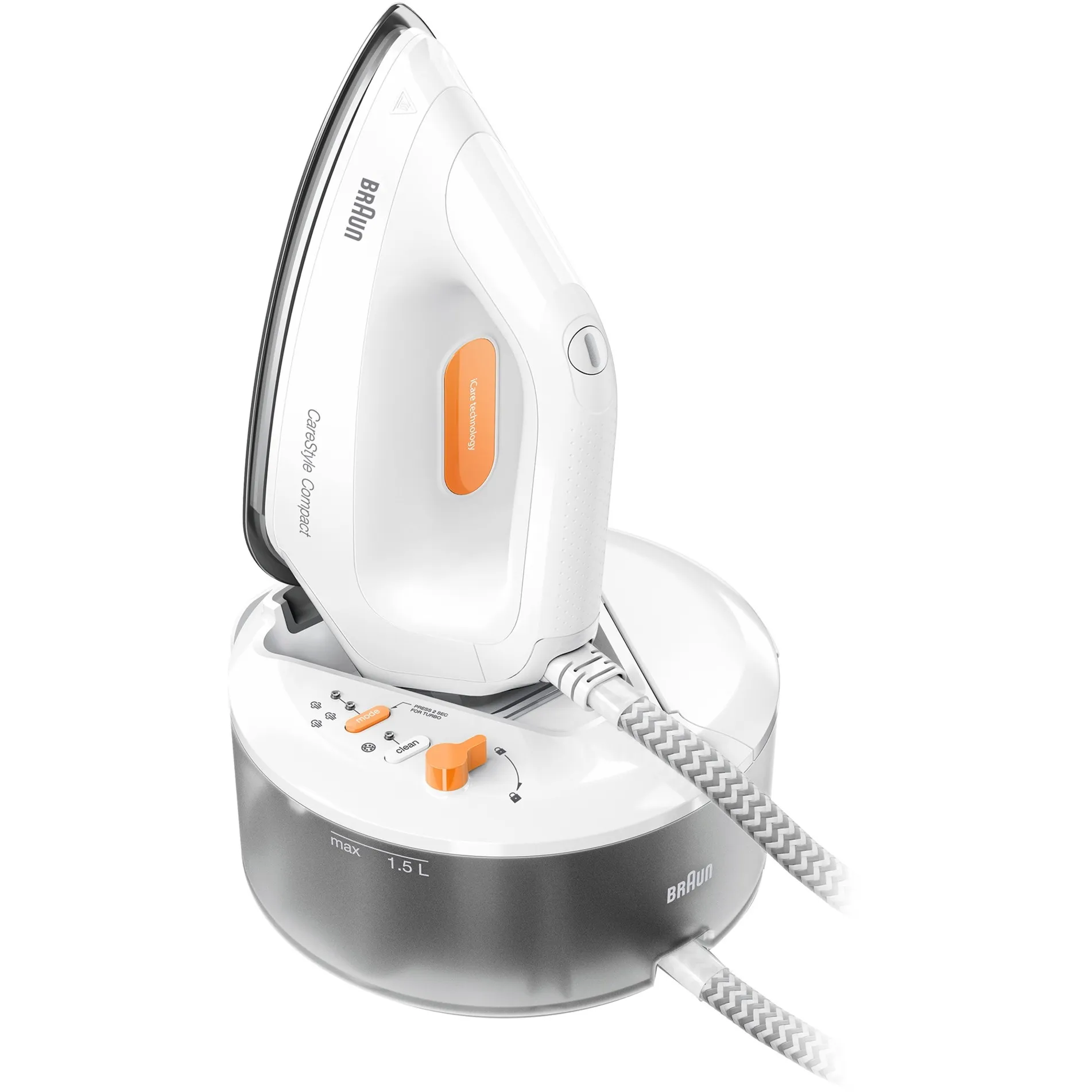 CareStyle Compact IS 2132 2400 W 1,5 L EloxalPlus soleplate Arancione, Bianco, Stazione stirante - immagine 1