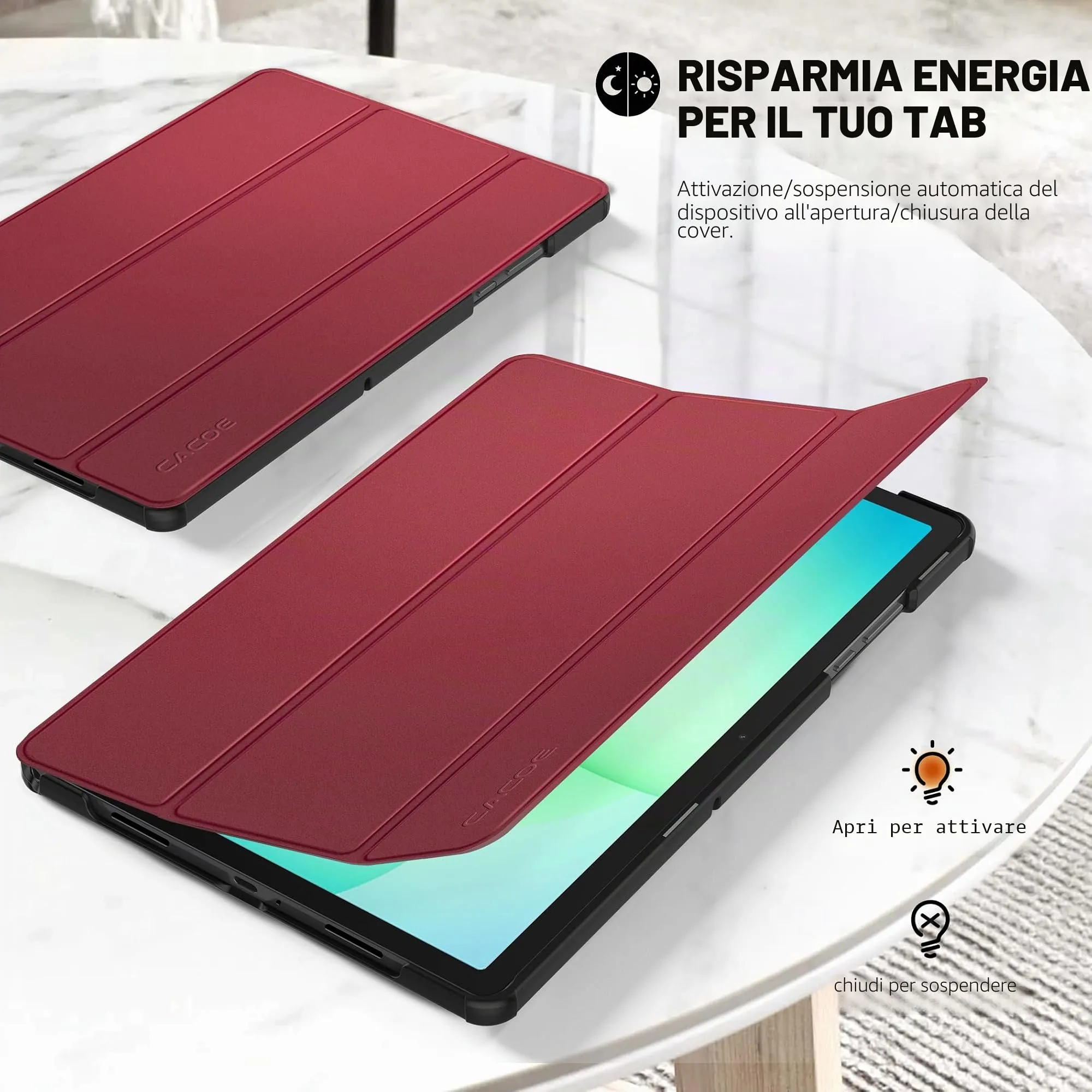 CACOE Cover Compatibile con Samsung Galaxy Tab A11+ Plus / A9+ 11 2025 - immagine 3