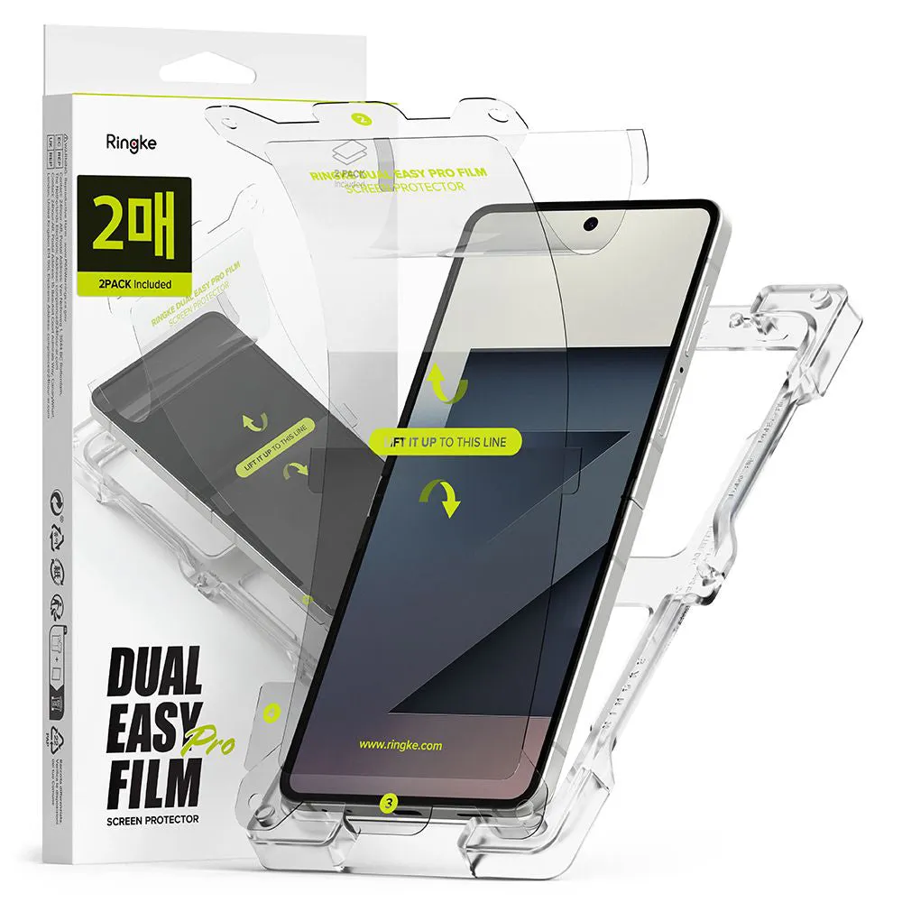 Pellicola Protettiva Interna Schermo Ringke Dual Easy Pro per Samsung Galaxy Z Flip7 F766, Plastica, Set 2 pezzi - immagine 1