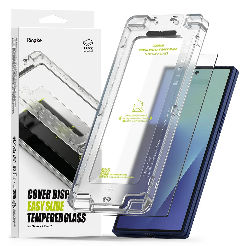 Pellicola protettiva Schermo Esterno Ringke Easy Slide per Samsung Galaxy Z Fold7 F966, Vetro Temperato, Full Glue, Set 2 pezzi - immagine 1