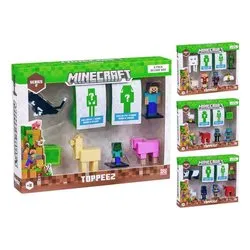 Set personaggi collezione Toppeez 3D pack 8 pz MINECRAFT Assortito MCR175816 - immagine 1