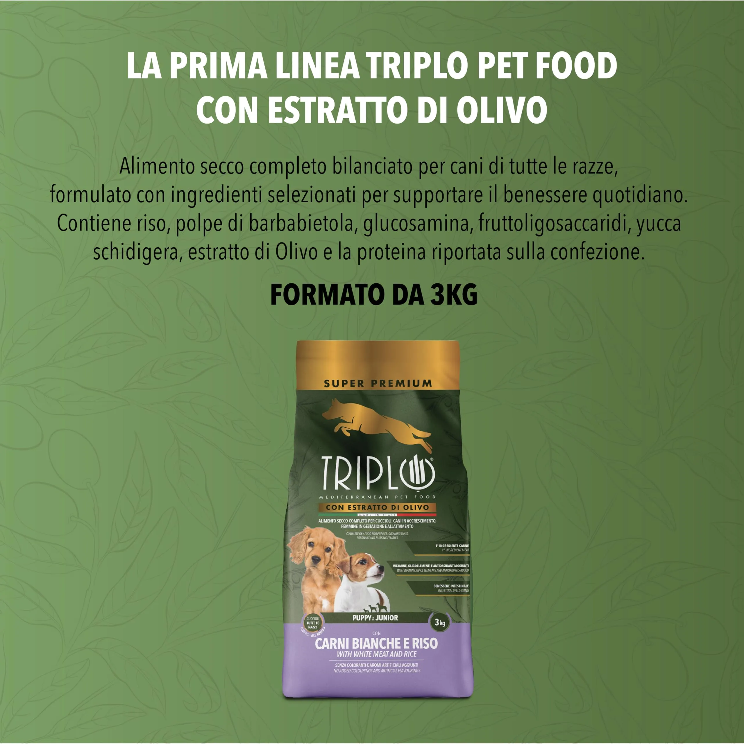 TerComposti - Triplo Pet Food Mix Manzo, Maiale, Agnello, Carni Bianche e Riso, 3kg x4, Ideale per Cani Adulti e Cuccioli, Pelo Lucido, Cibo Secco Nutriente e Bilanciato, con Estratto di Olivo - immagine 5